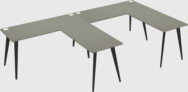 Modern l-shaped office desk