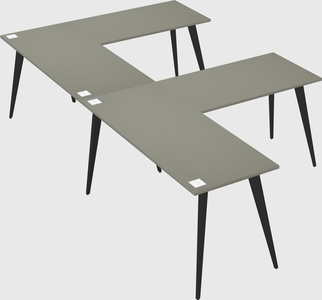 Modern l-shaped office desk