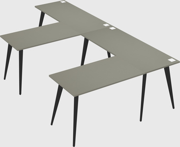 Modern l-shaped office desk