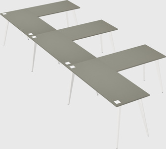 Modern l-shaped office desk