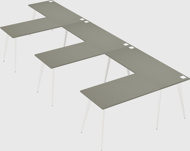 Modern l-shaped office desk