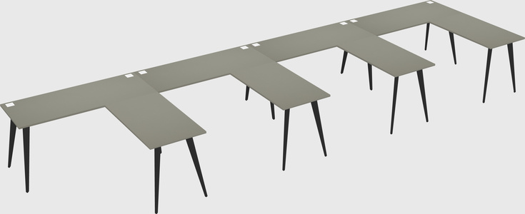 Modern l-shaped office desk