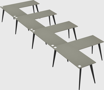 Modern l-shaped office desk