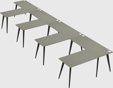 Modern l-shaped office desk