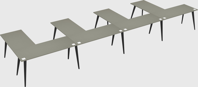 Modern l-shaped office desk