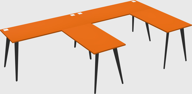 Modern l-shaped office desk