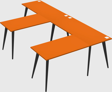 Modern l-shaped office desk