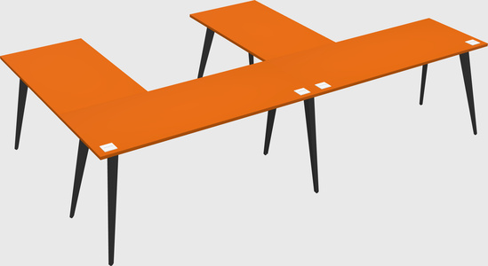 Modern l-shaped office desk