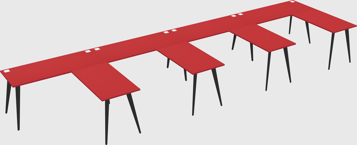 Modern l-shaped office desk