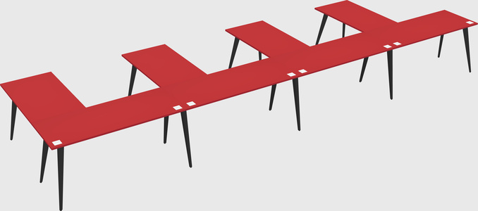 Modern l-shaped office desk