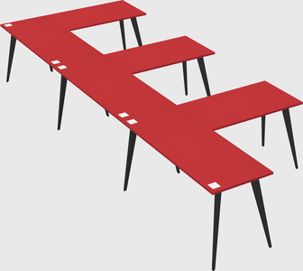 Modern l-shaped office desk