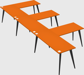 Modern l-shaped office desk