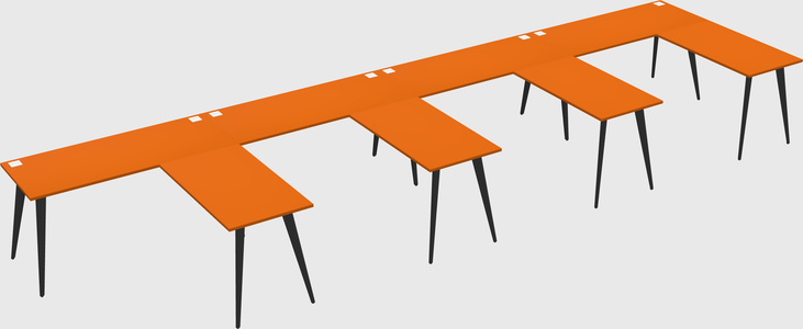 Modern l-shaped office desk