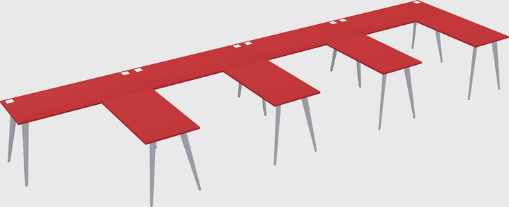 Modern l-shaped office desk