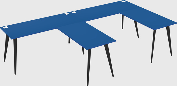 Modern l-shaped office desk
