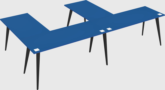 Modern l-shaped office desk