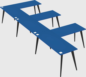 Modern l-shaped office desk