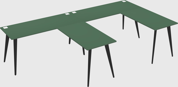 Modern l-shaped office desk