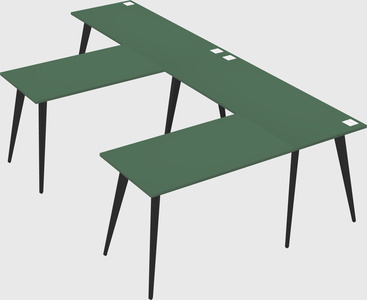 Modern l-shaped office desk