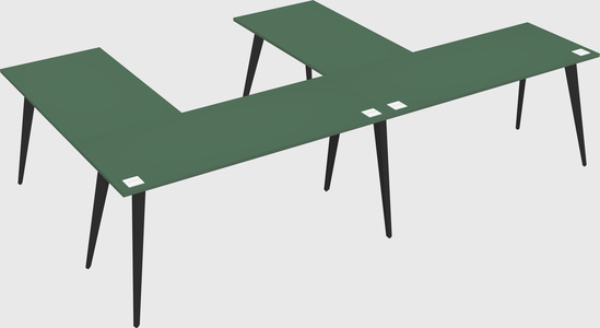 Modern l-shaped office desk