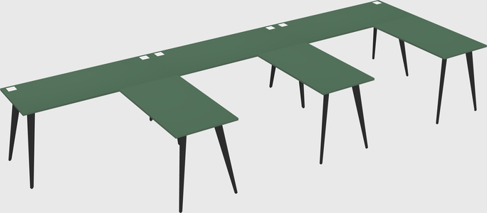 Modern l-shaped office desk