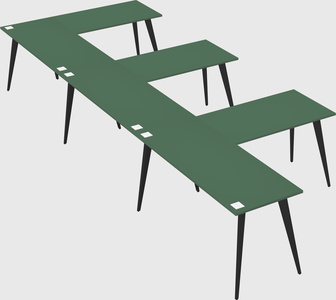 Modern l-shaped office desk