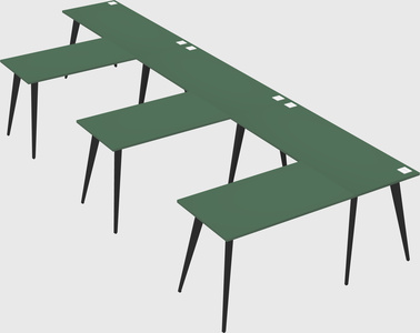 Modern l-shaped office desk