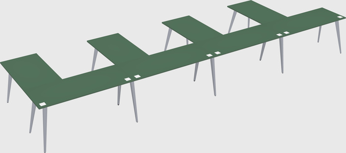 Modern l-shaped office desk