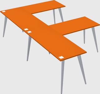 Modern l-shaped office desk