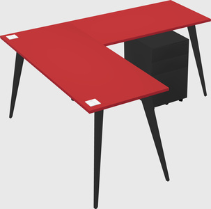 Modern l-shaped office desk