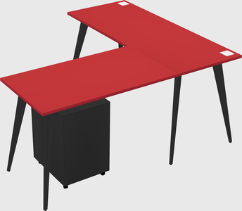 Modern l-shaped office desk