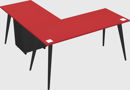 Modern l-shaped office desk