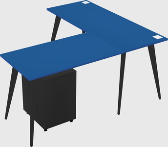 Modern l-shaped office desk