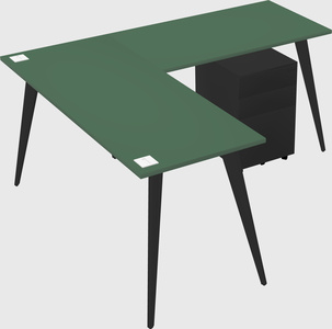 Modern l-shaped office desk