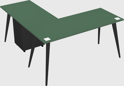 Modern l-shaped office desk