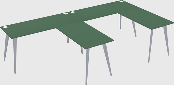 Modern l-shaped office desk