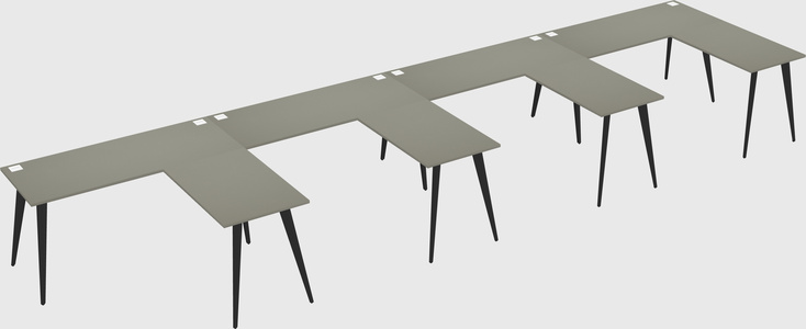Modern l-shaped office desk