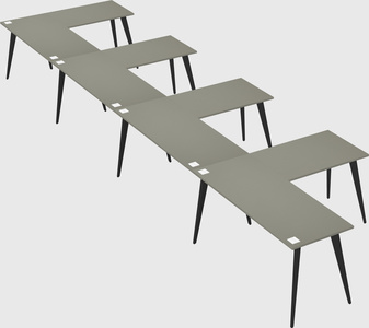 Modern l-shaped office desk