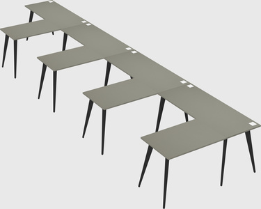 Modern l-shaped office desk
