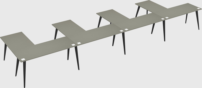 Modern l-shaped office desk