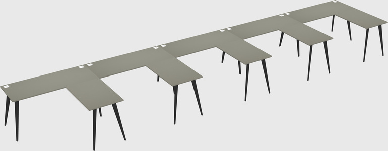 Modern l-shaped office desk