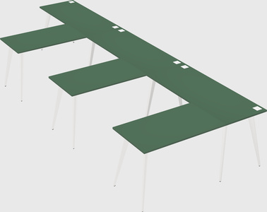 Modern l-shaped office desk