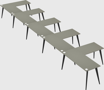 Modern l-shaped office desk