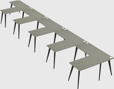 Modern l-shaped office desk