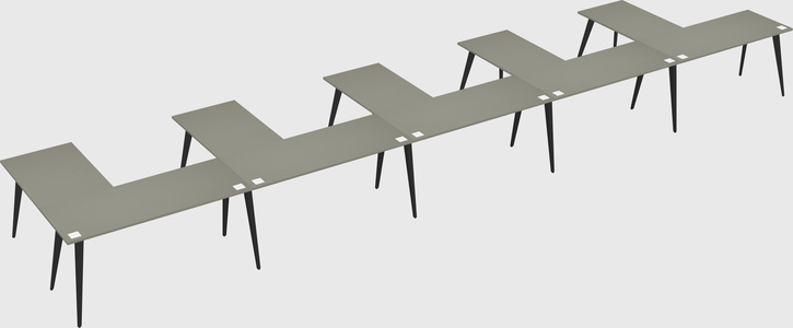 Modern l-shaped office desk