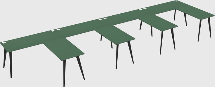 Modern l-shaped office desk