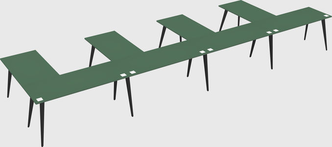 Modern l-shaped office desk