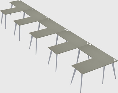 Modern l-shaped office desk