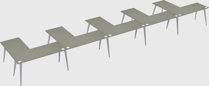 Modern l-shaped office desk