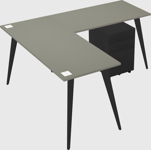 Modern l-shaped office desk